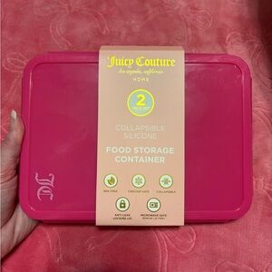 Juicy Couture Vibrant Pink Silicone Food Storage Set
